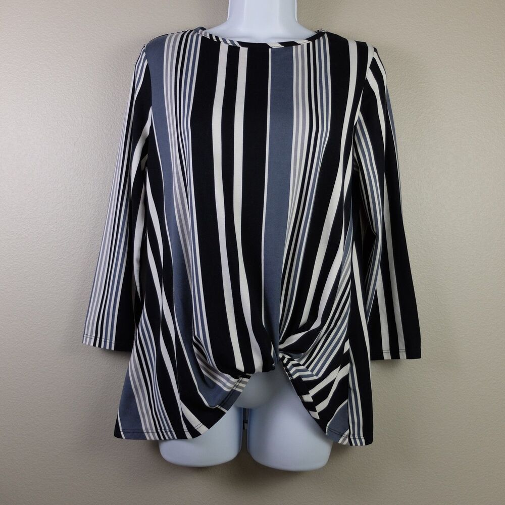 Striped Black and White Women's Blouse